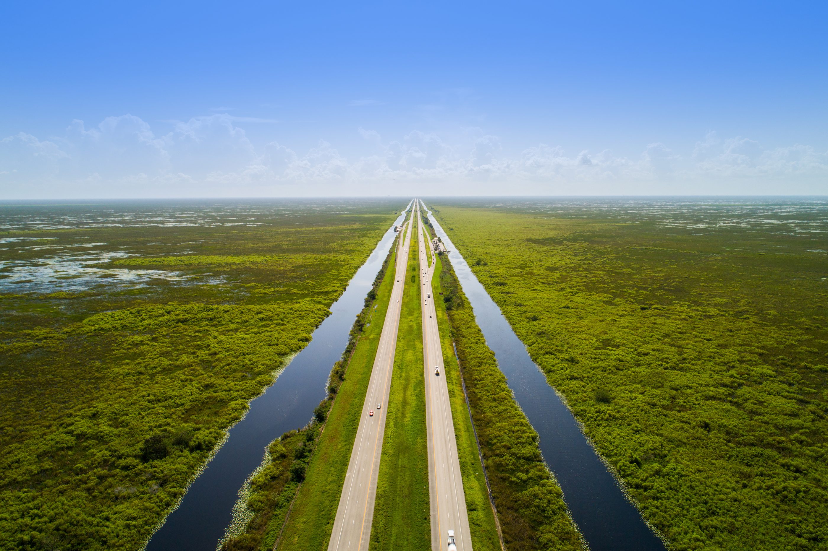 I-75 Alligator Alley crossing the Florida Everglades